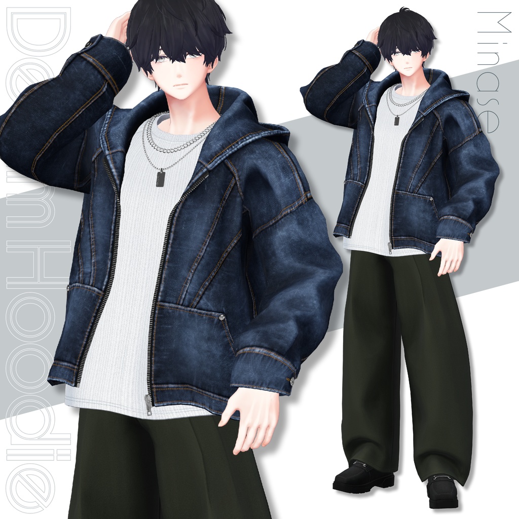 【SALE!】Denim Hoodie【25アバターセミ対応】