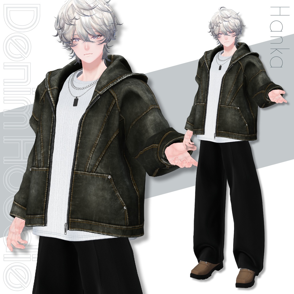 【SALE!】Denim Hoodie【25アバターセミ対応】