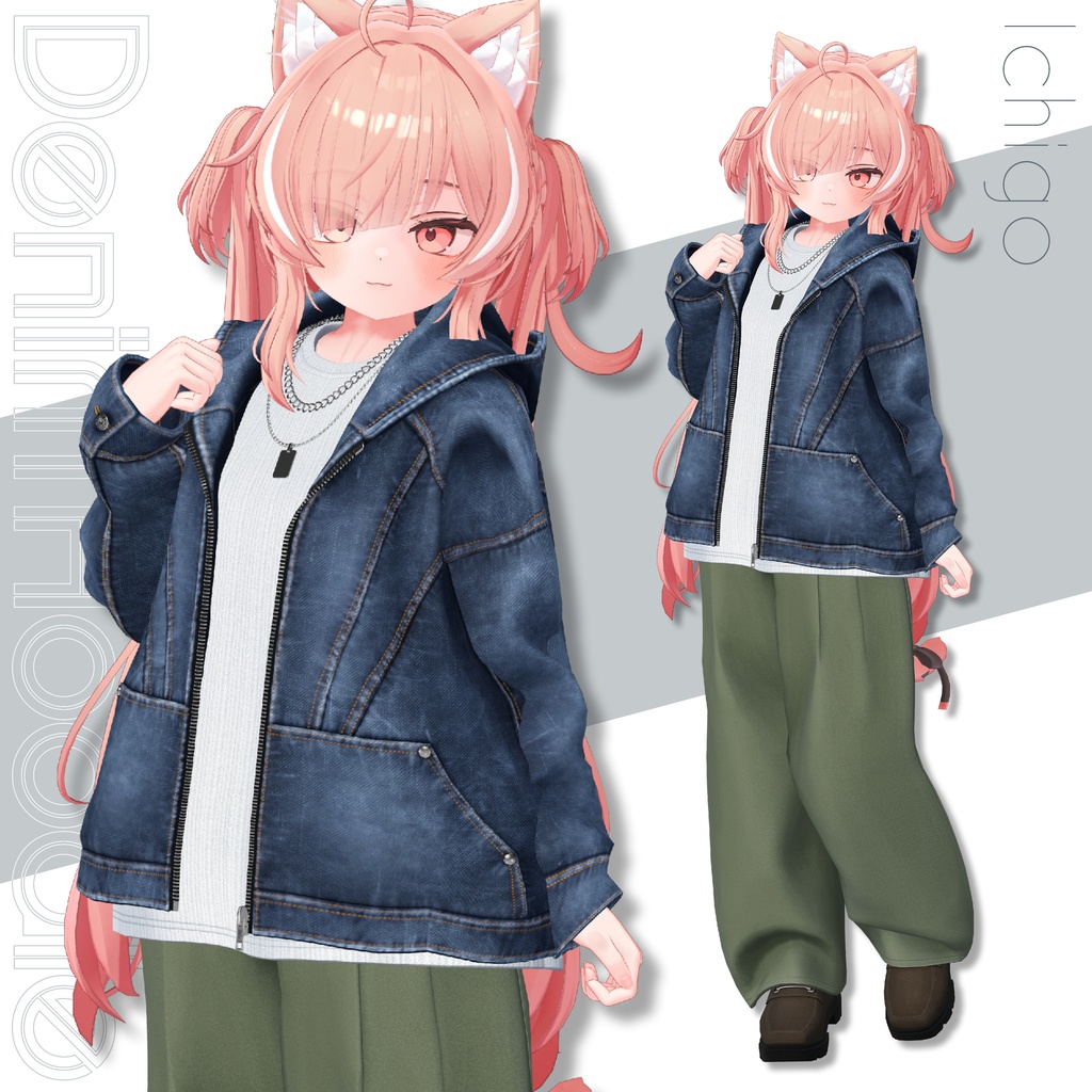 【SALE!】Denim Hoodie【25アバターセミ対応】