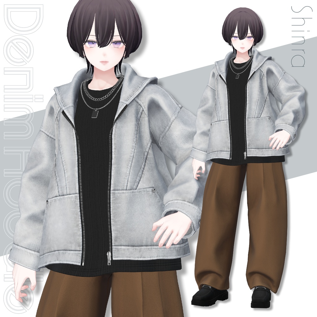 【SALE!】Denim Hoodie【25アバターセミ対応】