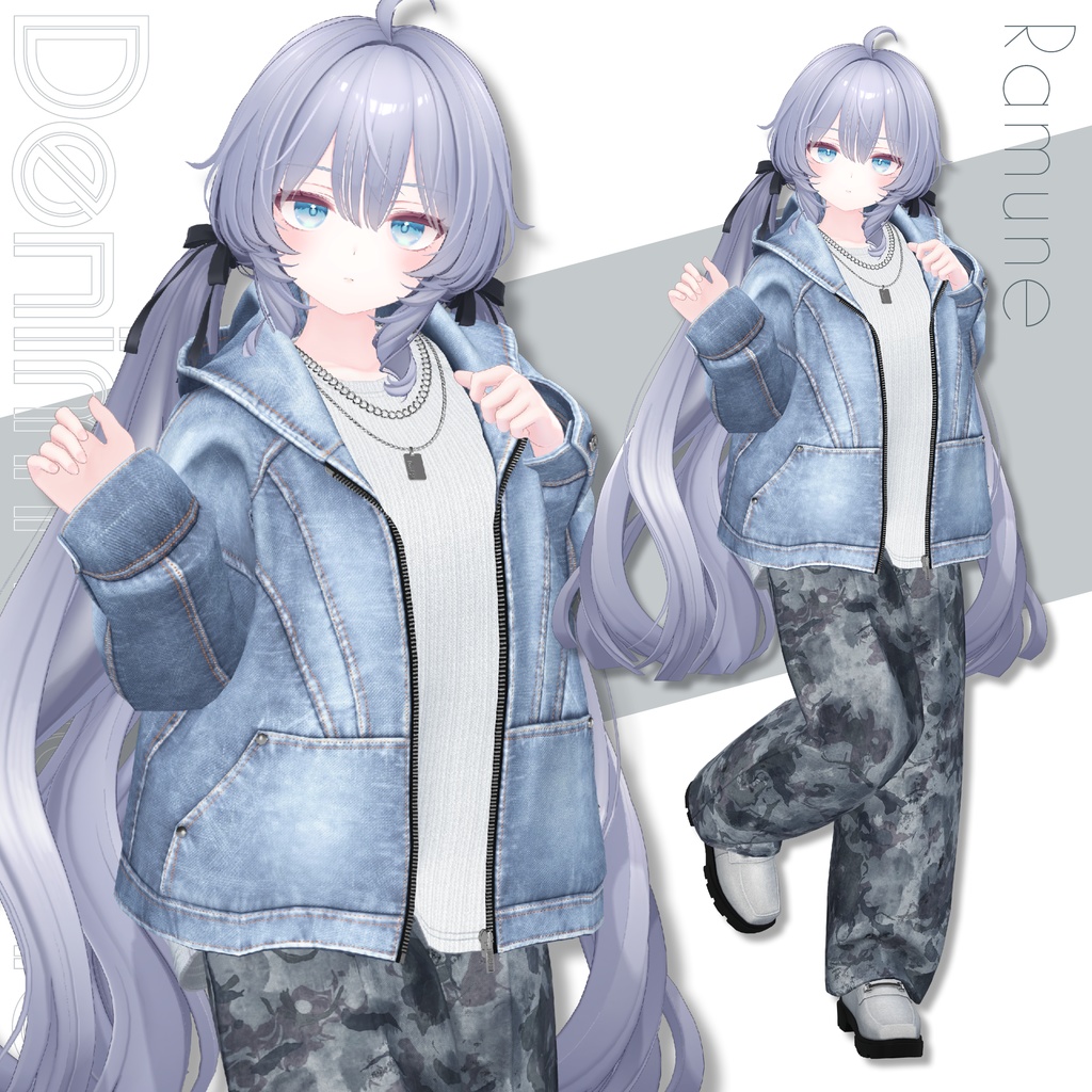 【SALE!】Denim Hoodie【25アバターセミ対応】