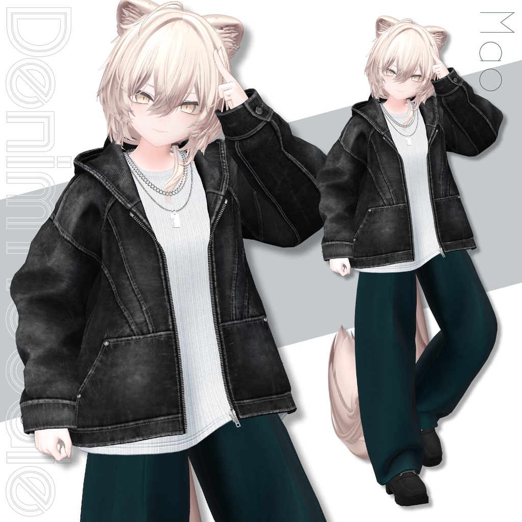 【SALE!】Denim Hoodie【25アバターセミ対応】