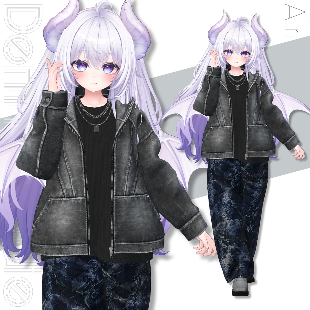 【SALE!】Denim Hoodie【25アバターセミ対応】