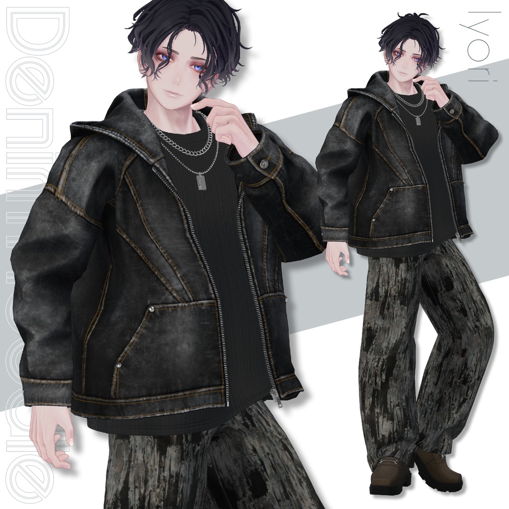 【SALE!】Denim Hoodie【25アバターセミ対応】