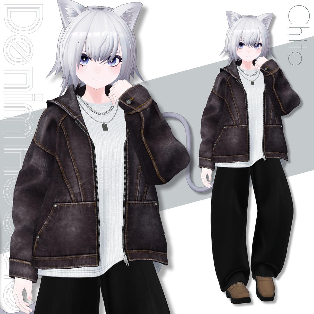 【SALE!】Denim Hoodie【25アバターセミ対応】