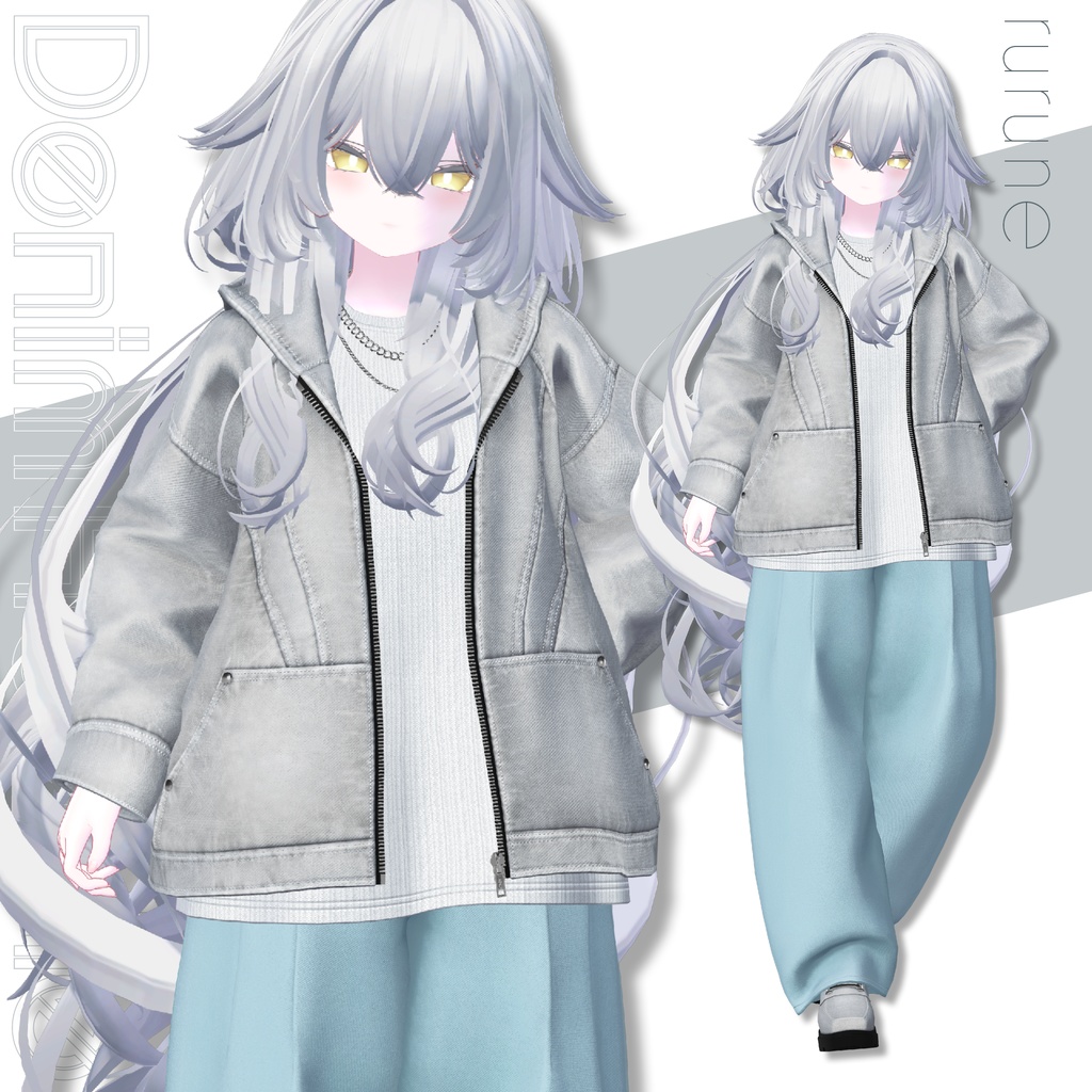 【SALE!】Denim Hoodie【25アバターセミ対応】