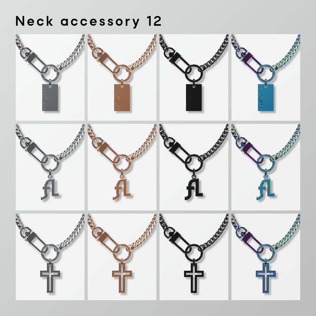 【期間限定無料】Neck accessory 12【フォロワー15,000人記念/VRChat想定】