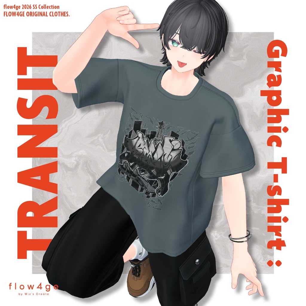 【SALE!】Graphic T-shirt : TRANSIT【25アバターセミ対応】