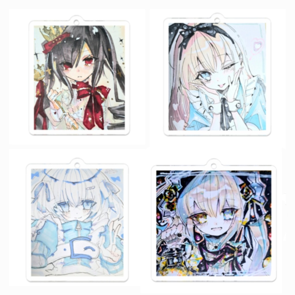 創作イラストアクリルキーホルダー