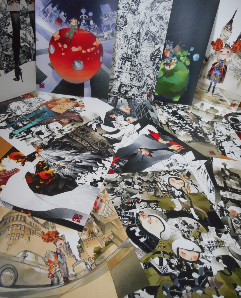 【限定100冊 / limited 100 copies】カードブック「寺田亨コレクション」/ 直筆イラスト入り Art Card Book (A4 size) "Collection TORU TERADA"