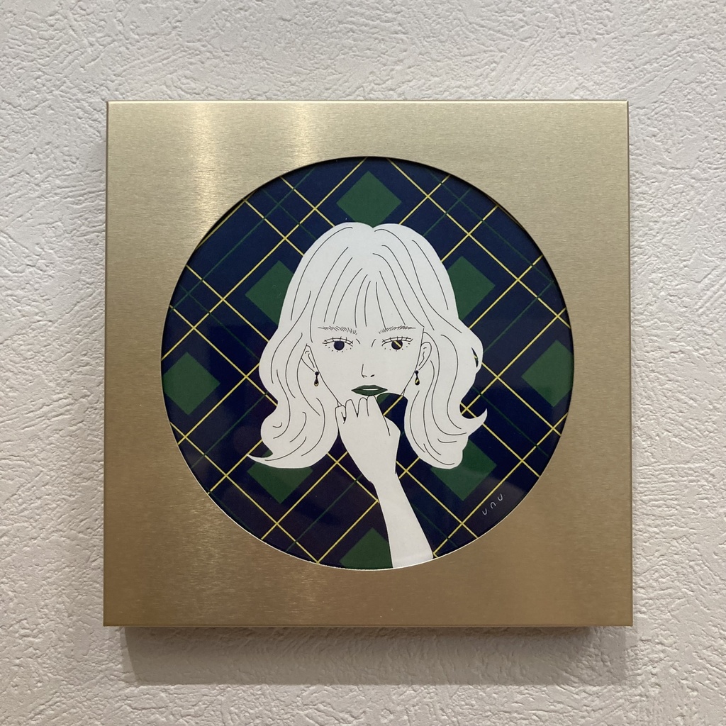 【額装】秋冬　女性　イラスト🍂