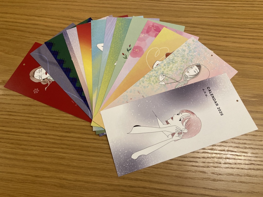 2026年壁掛けカレンダー【表紙グレー】