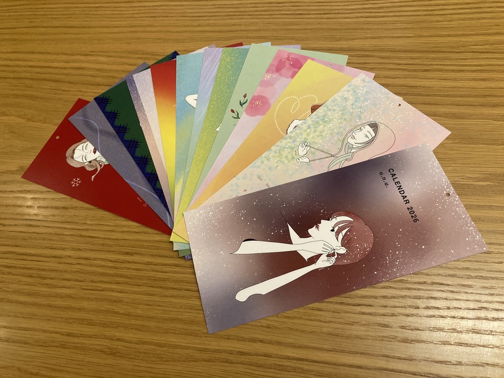 2026年壁掛けカレンダー【表紙パープル】