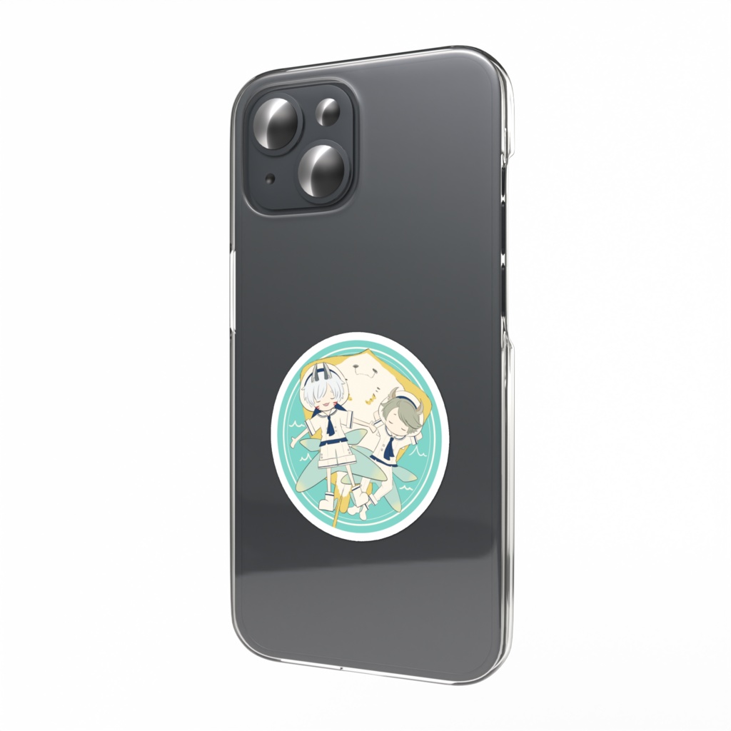 夏毛玉とエイ+α スマホステッカー