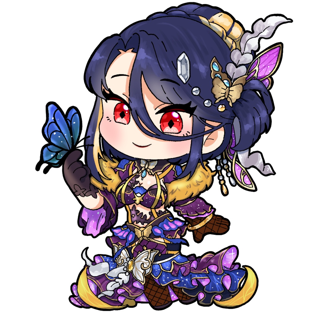 【蝶と麗華】アクリルキーホルダー