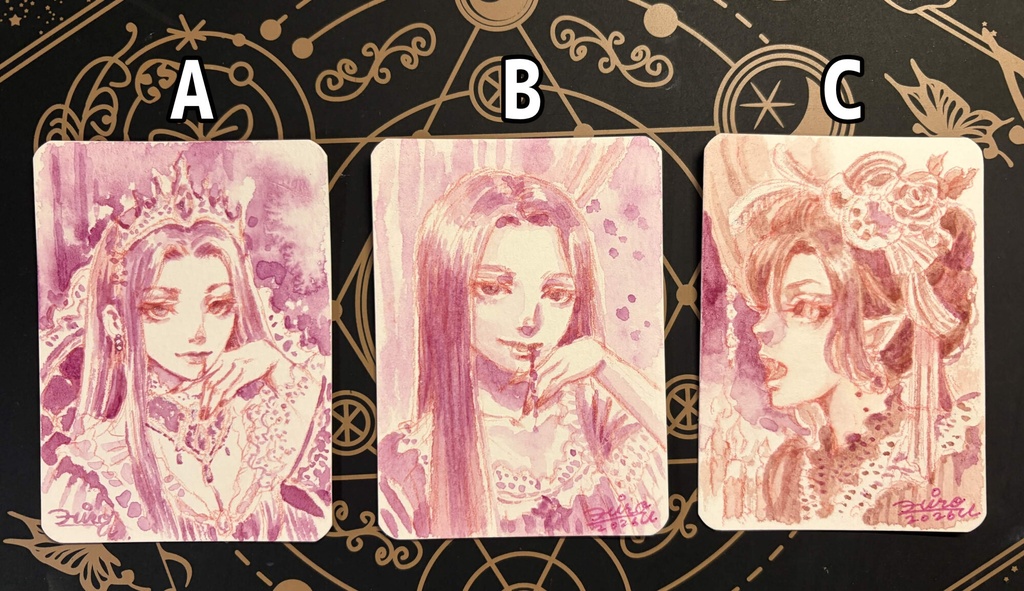 【ブランクカードスケッチ】蘇芳一色吸血鬼・オリジナル原画