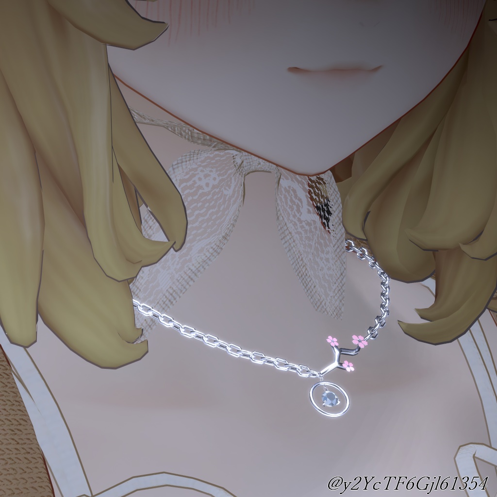 3Dモデル ネックレス 「神楽 - 桜舞」