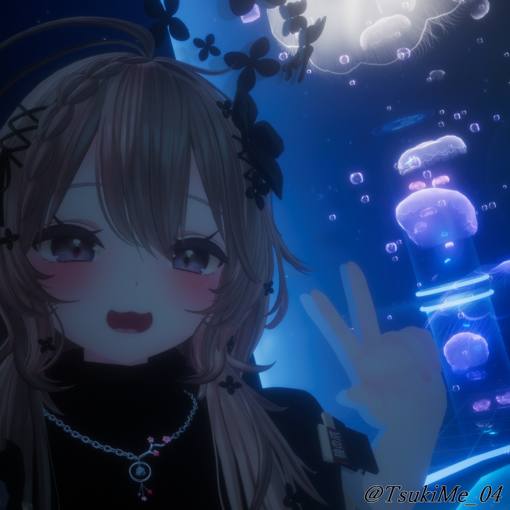 3Dモデル ネックレス 「神楽 - 桜舞」