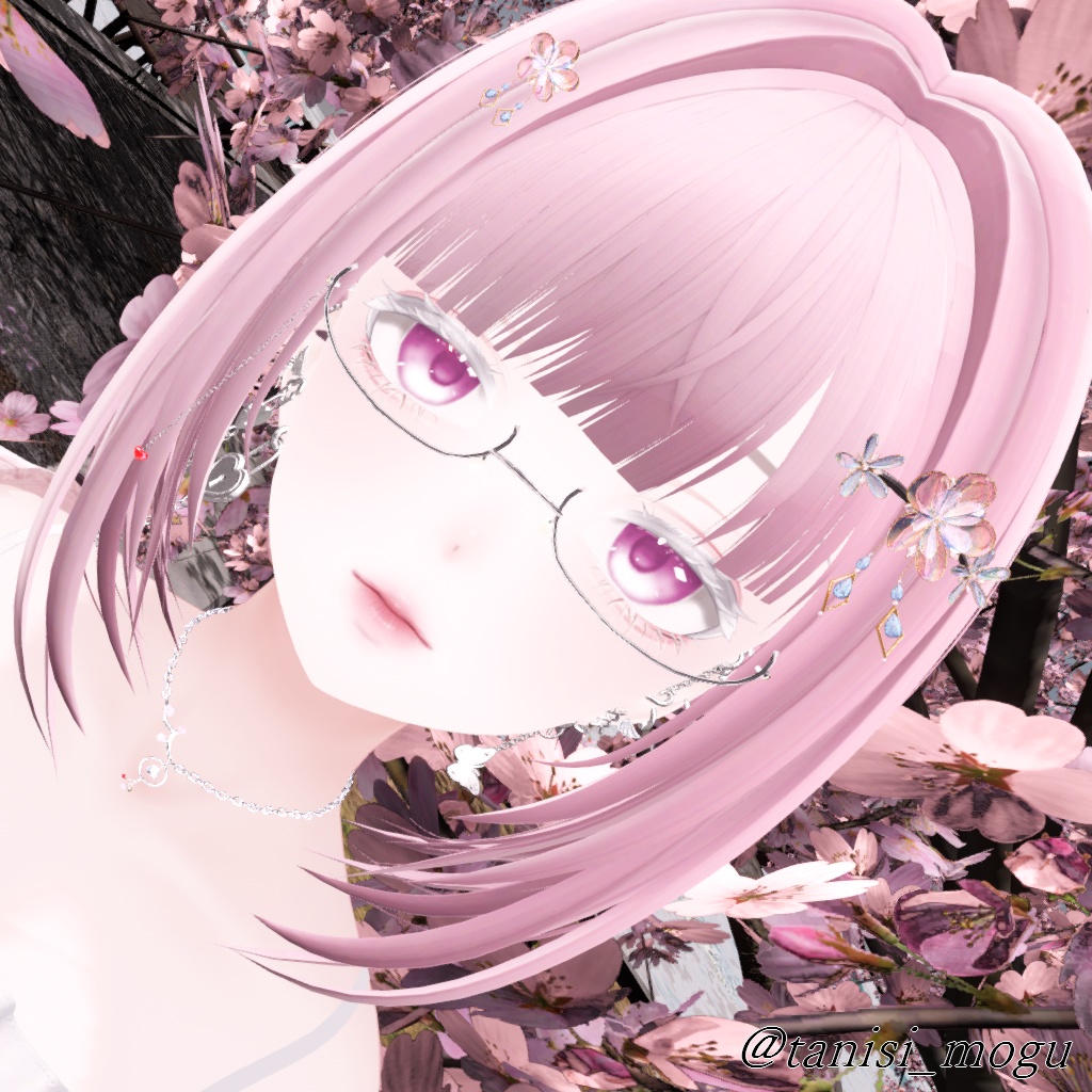 3Dモデル ネックレス 「神楽 - 桜舞」