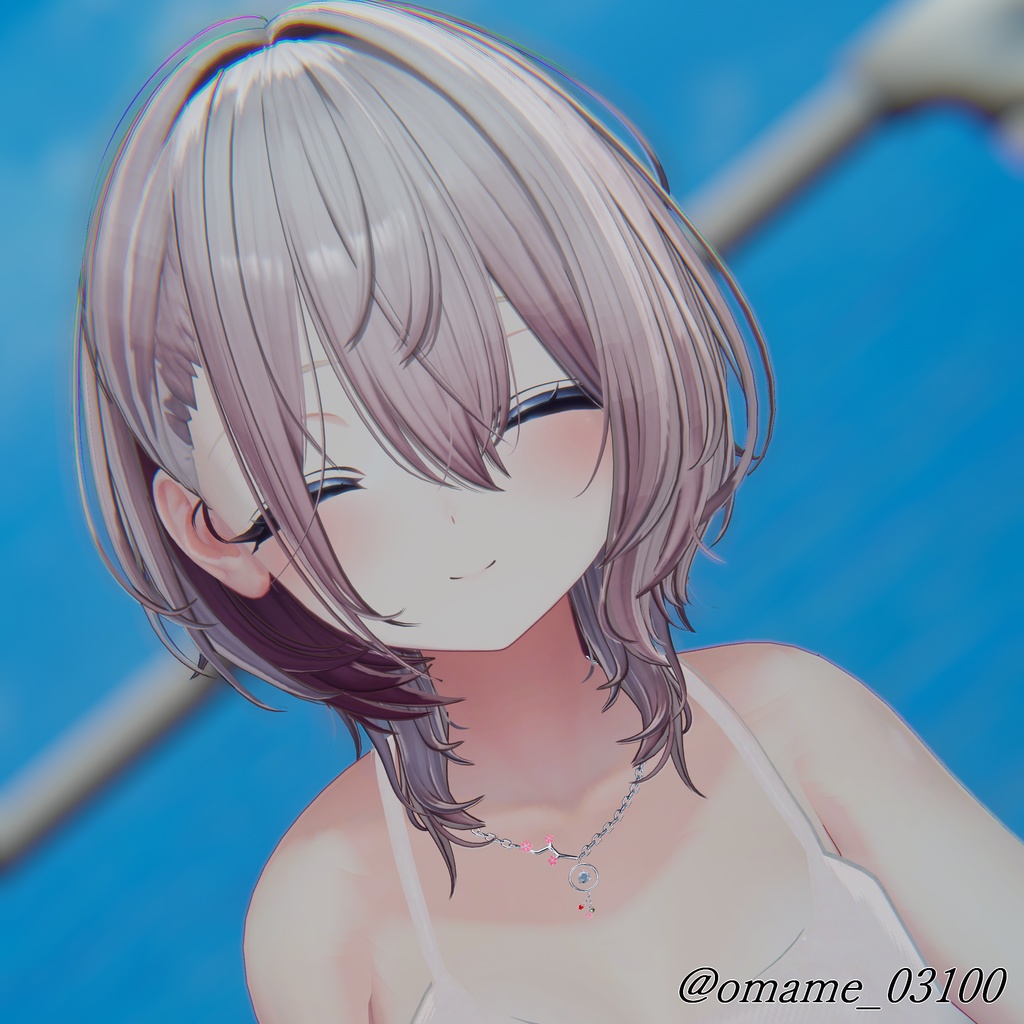 3Dモデル ネックレス 「神楽 - 桜舞」