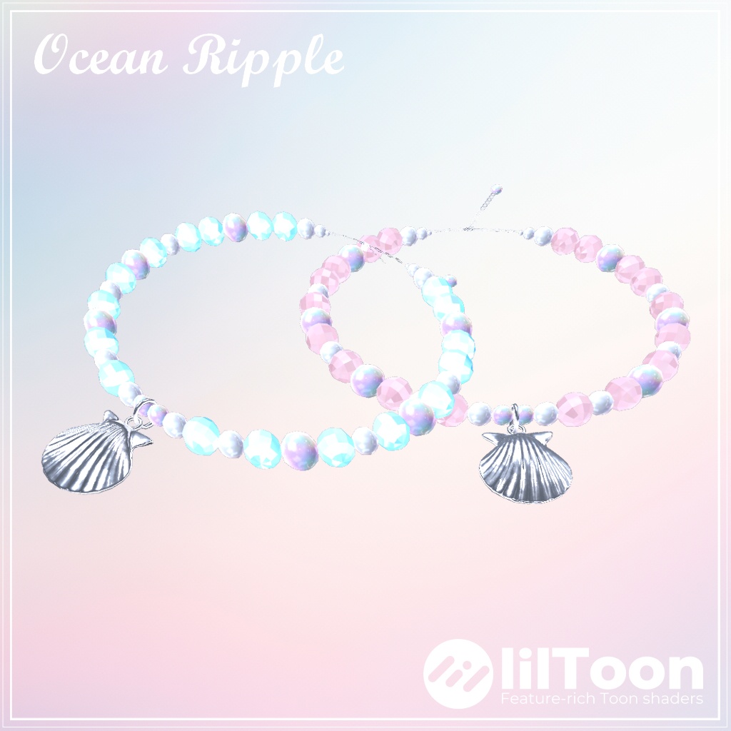 3Dモデル　ブレスレット「Ocean Ripple」