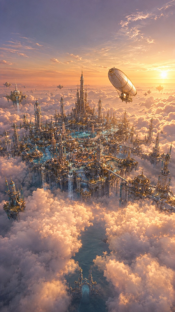 雲上の都市(スマホ壁紙5枚セット)