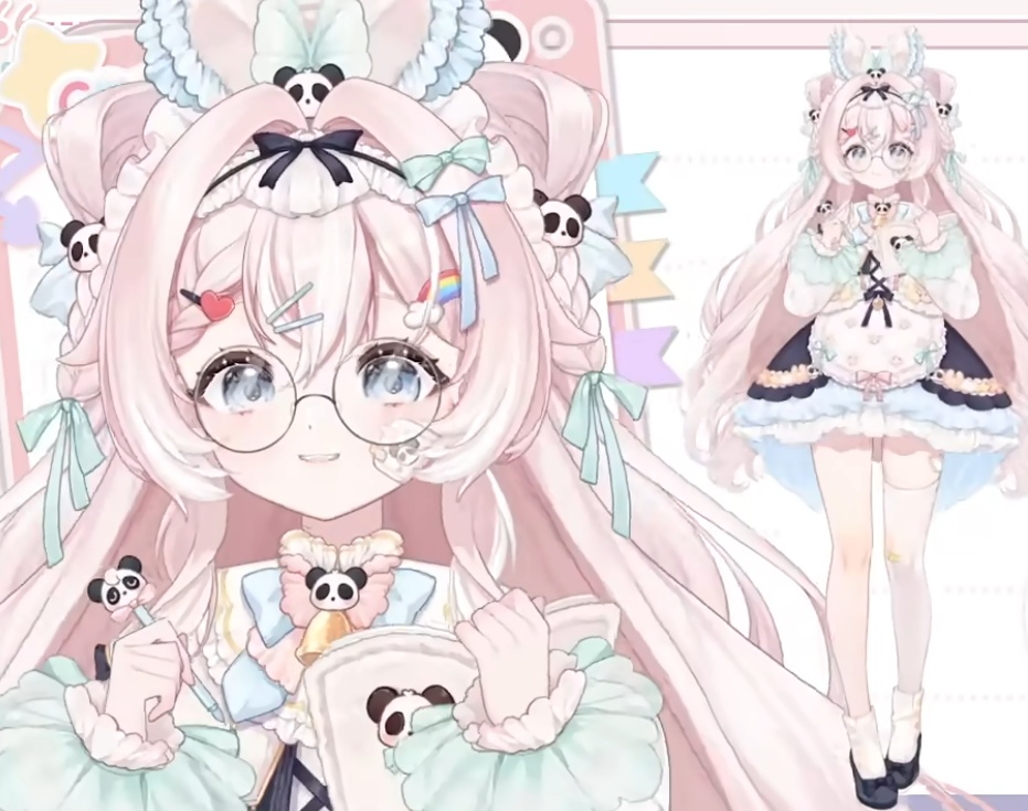 Live2Dモデル·熊猫小画家·Vtuber用Model·VTS模型