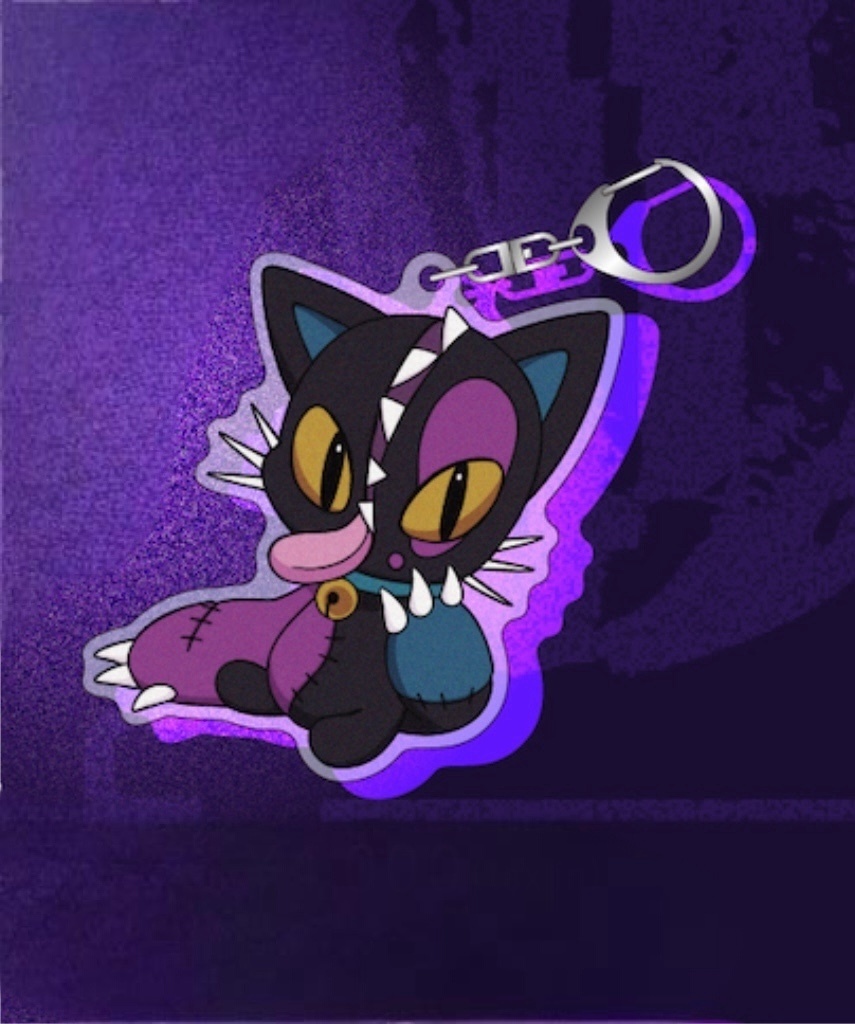 黒猫 ミニキャラアクキー