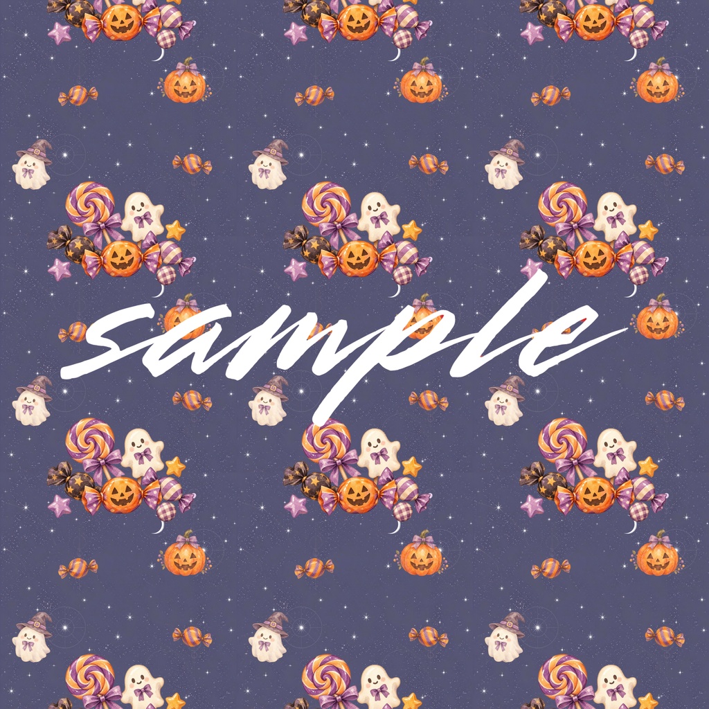 ハロウィンのデジタルペーパー4枚セット