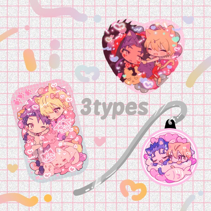 【展示中】3types缶バッジ