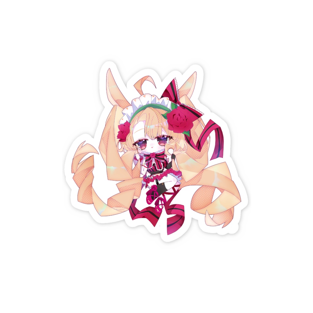 華兎らう ミニキャラ スマホステッカー