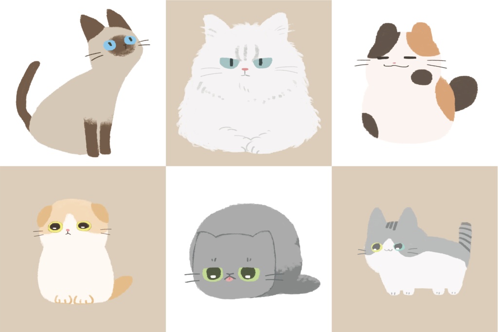 猫素材【全6種】