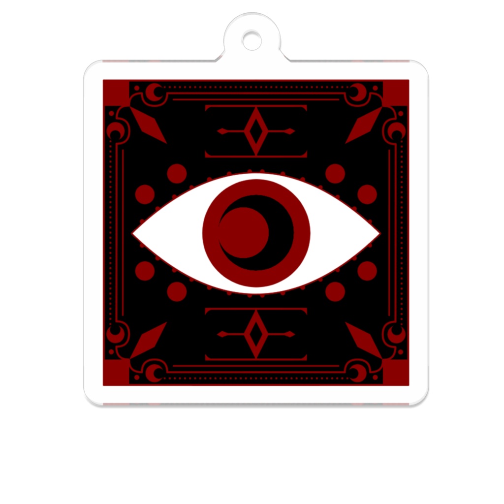 望月充　シンボルマークアクリルキーホルダー（赤）