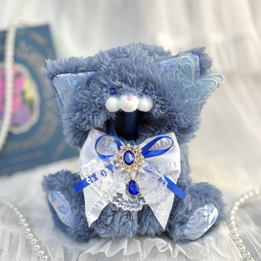 Mサイズ ネモフィラねこちゃん