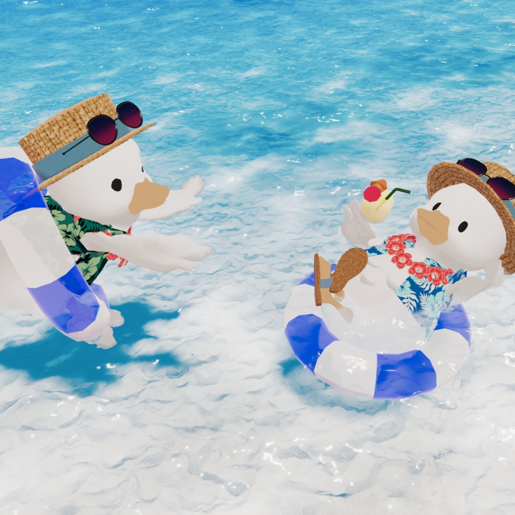 Vacation duck【MA、liltoon対応衣装、アニメーション付】