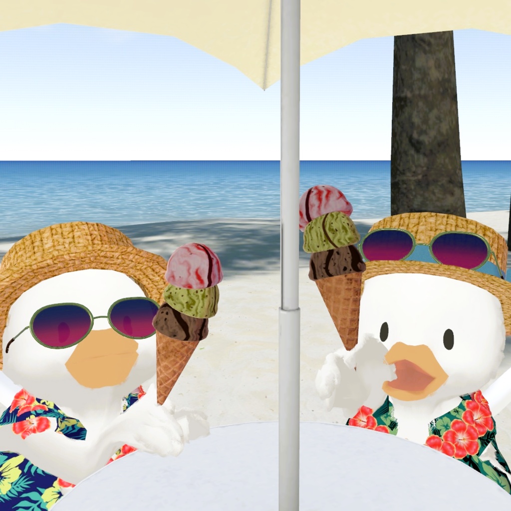 Vacation duck【MA、liltoon対応衣装、アニメーション付】