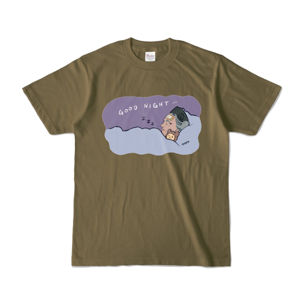 GOOD NIGHT T-shirts （Olive）