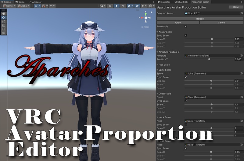 [VRC] Avatar Proportion Editor (Unity Tool) v1.02a