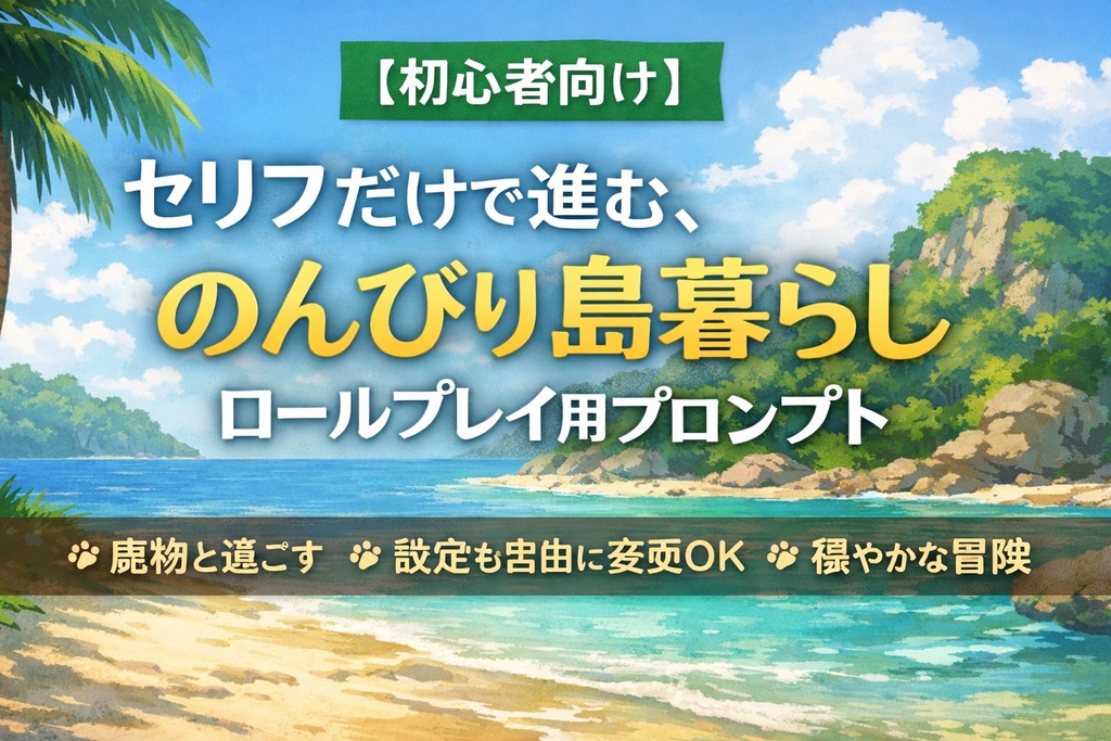 【初心者向け】セリフだけで進む、のんびり島暮らしロールプレイ用プロンプト