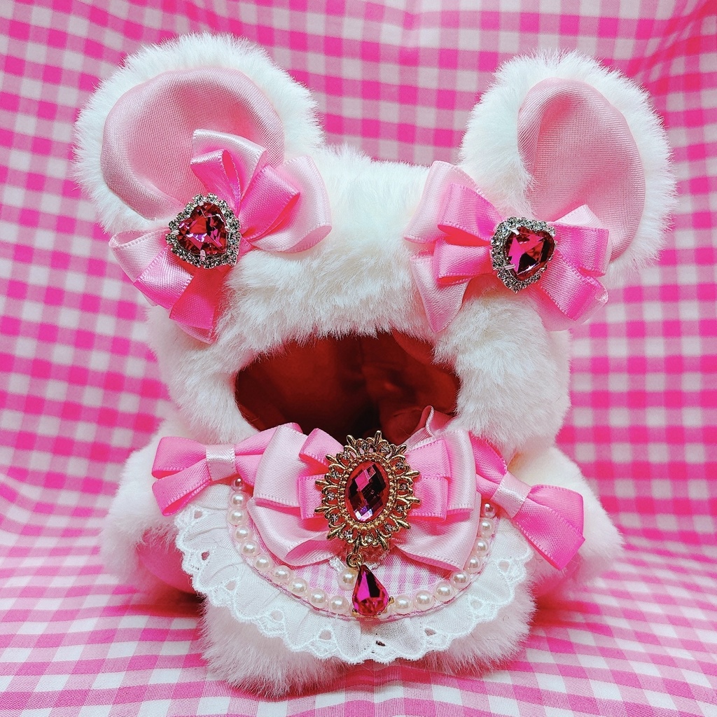 🧸ふわふわキュートなおすわりきぐるみ【おててロングver.くま】🧸/フォゼ・10~12cmぬい対応