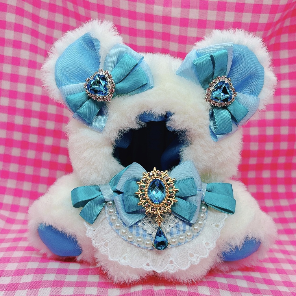 🧸ふわふわキュートなおすわりきぐるみ【おててロングver.くま】🧸/フォゼ・10~12cmぬい対応