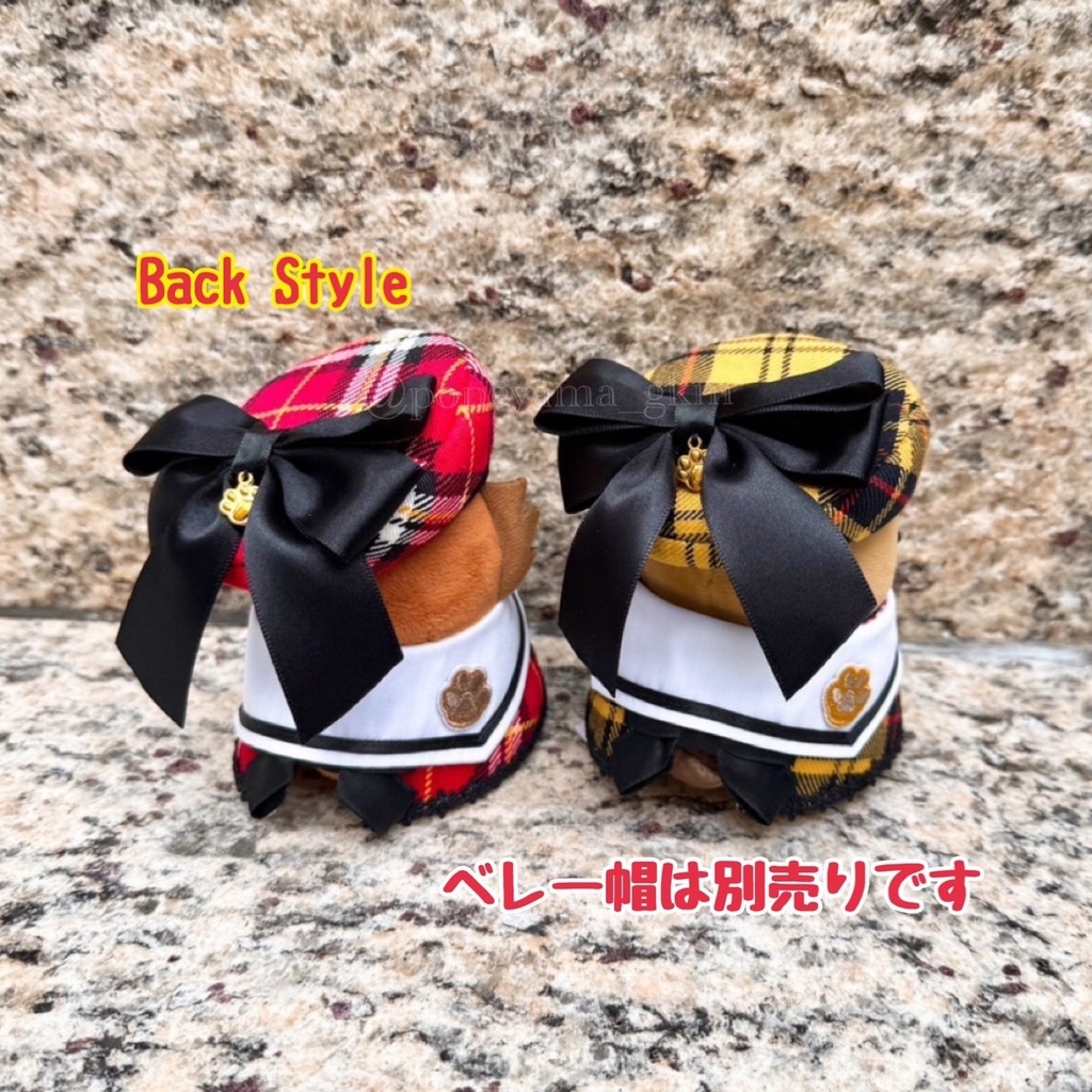 ♥️タータンチェックケープ💛