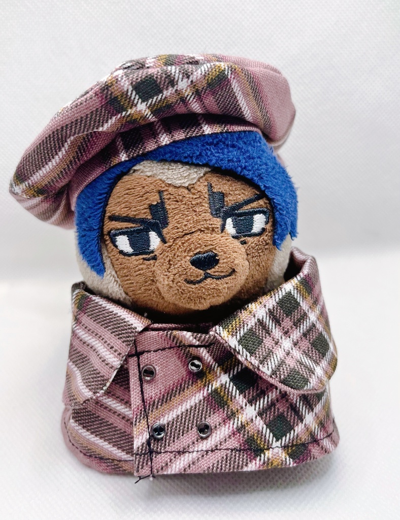 たーたん柄　コート&ベレー帽　（くすみぴんく）