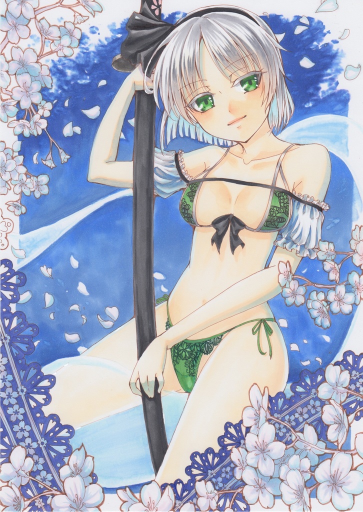 アナログ原画　東方　魂魄妖夢