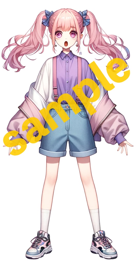 ネオンドリームの女の子 IRIAM立ち絵 네온 드림의 여자아이 서 있는 그림