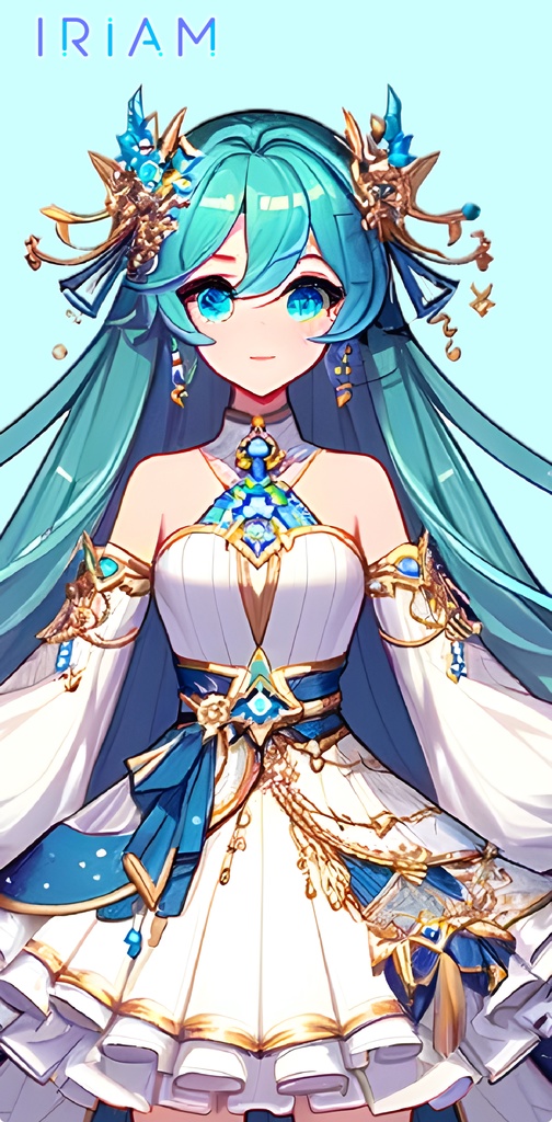 海風の宝石姫 IRIAM立ち絵 바닷바람의 보석 공주 서 있는 그림