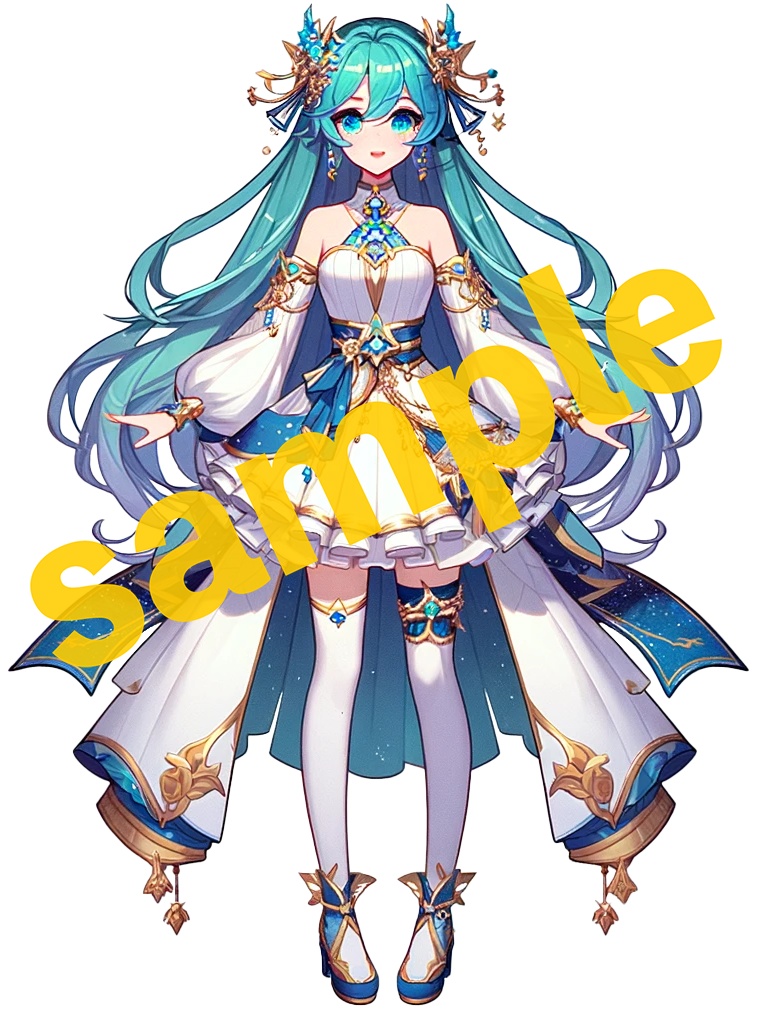 海風の宝石姫 IRIAM立ち絵 바닷바람의 보석 공주 서 있는 그림