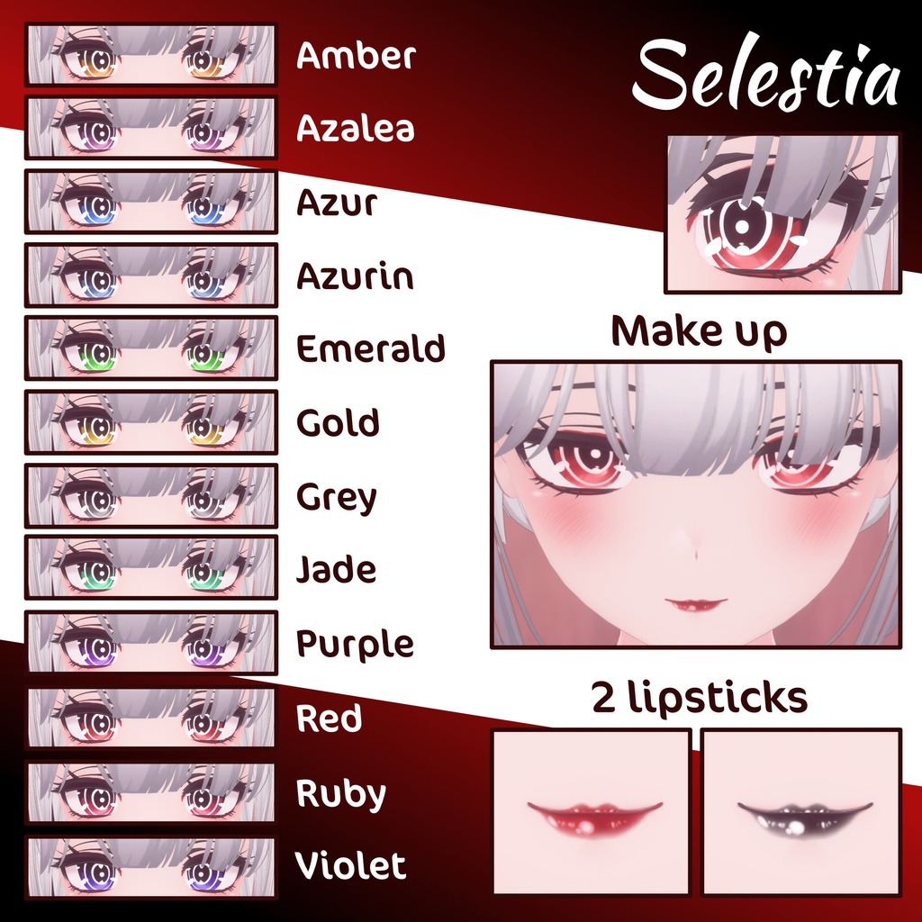 Update [Mayo / まよ] [Euphorika / ユーフォリカ] [Misaki / 海咲] ! [25 Avatars] Izanami Eyes and Make Up Textures 缩略图 12