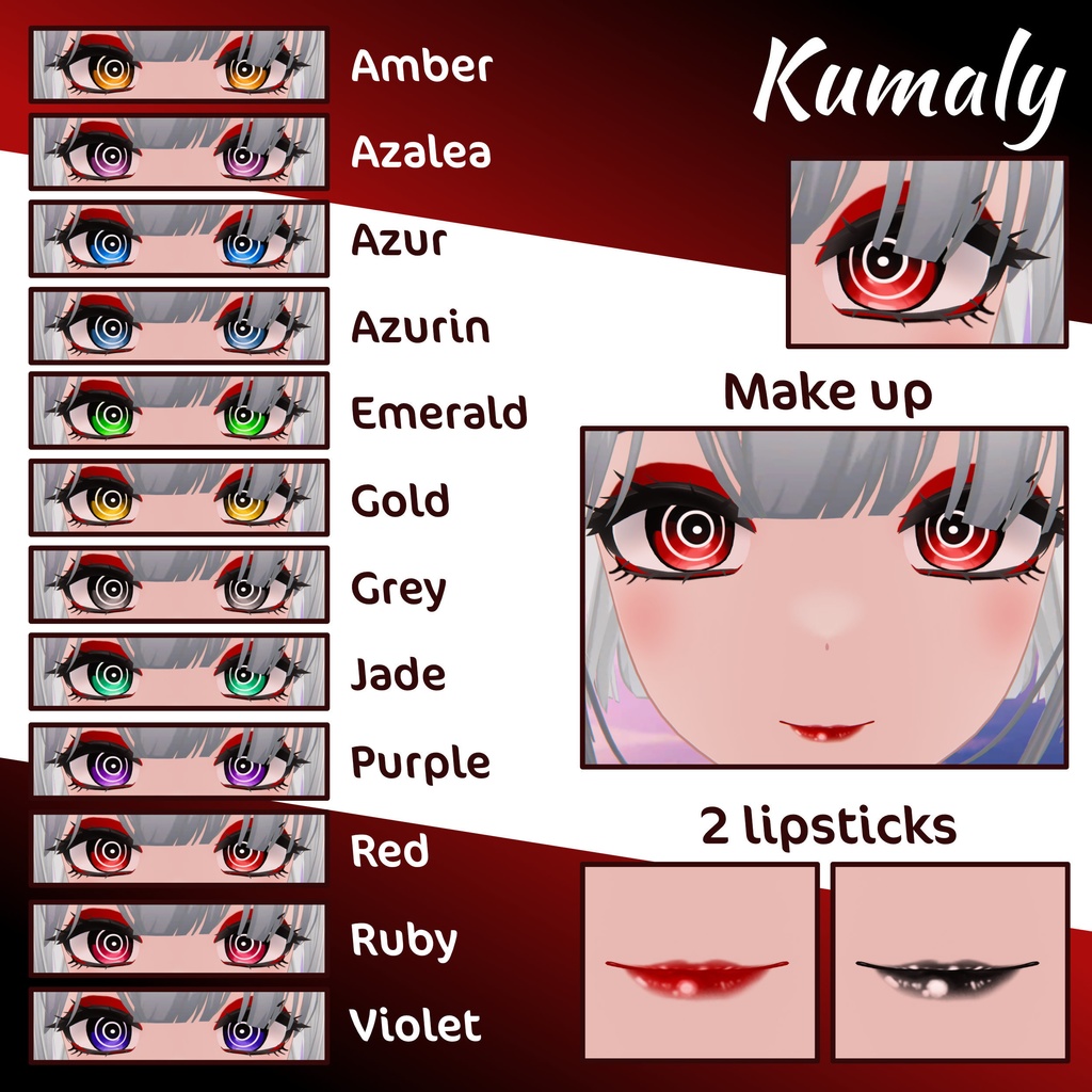 Update [Mayo / まよ] [Euphorika / ユーフォリカ] [Misaki / 海咲] ! [25 Avatars] Izanami Eyes and Make Up Textures 缩略图 23
