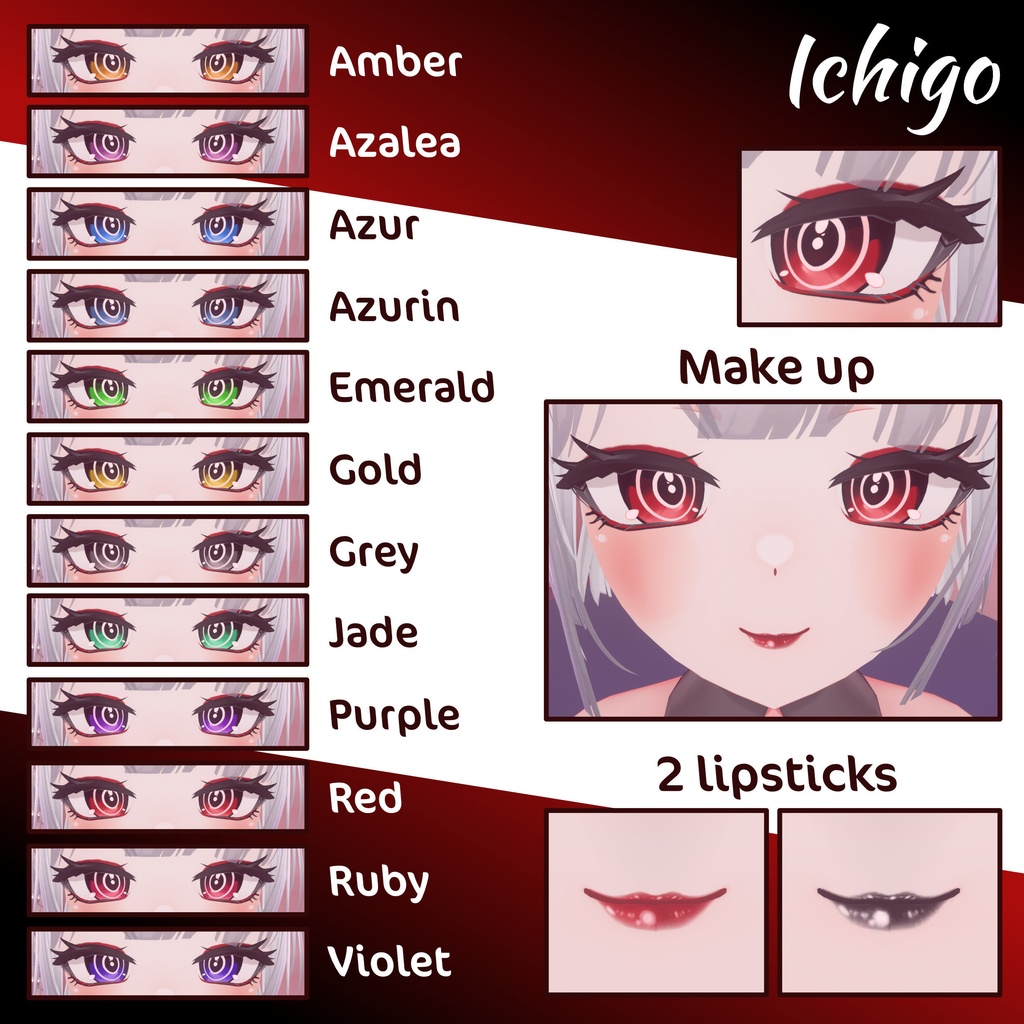 Update [Mayo / まよ] [Euphorika / ユーフォリカ] [Misaki / 海咲] ! [25 Avatars] Izanami Eyes and Make Up Textures 缩略图 20